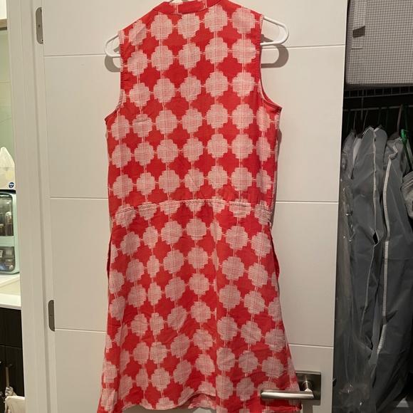 MERONA Geometric Summer One Piece Dress sleeveless shirt top vintage print SMALL - Picture 7 of 7